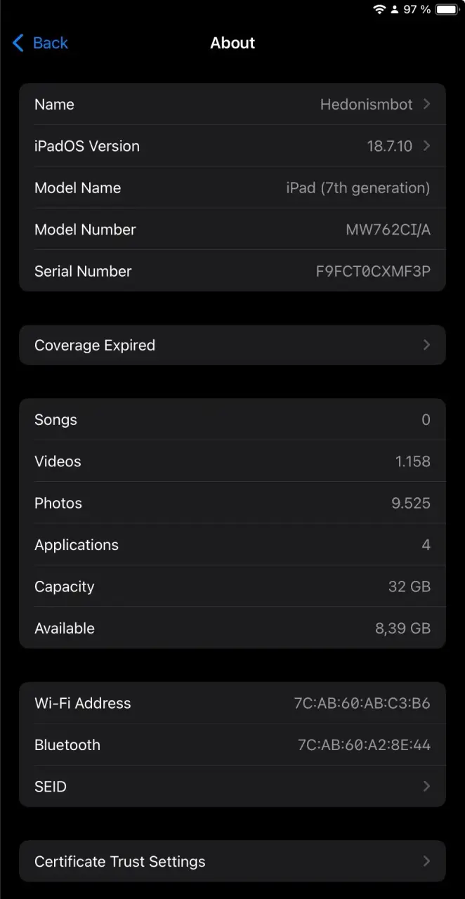 iPad 7ma Generación 32GB Dorado en Buen Estado - 3