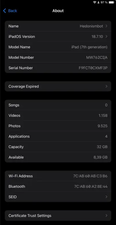 iPad 7ma Generación 32GB Dorado en Buen Estado - miniatura 3