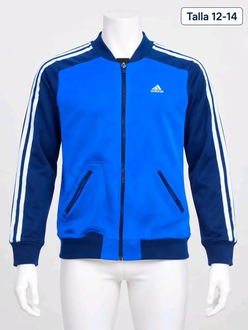 Chaqueta deportiva azul Adidas para niños - 1