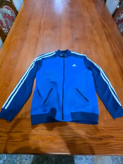 Chaqueta deportiva azul Adidas para niños - miniatura 2