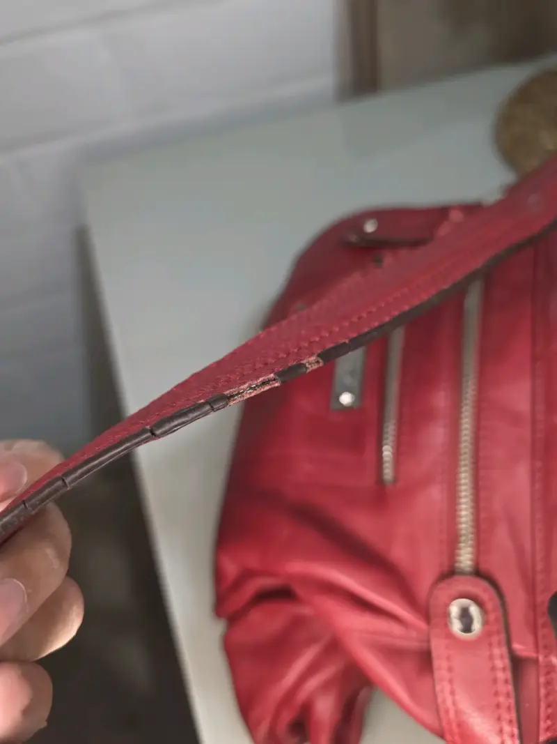 Bolso de cuero rojo Tignanello con detalles - 3