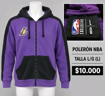 Polerón NBA Lakers morado y negro talla L - miniatura 1