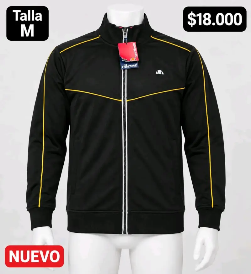 Chaqueta deportiva negra Ellesse talla M