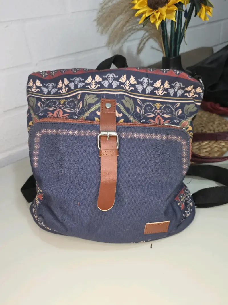 Mochila estampada bohemia con correas ajustables - 1