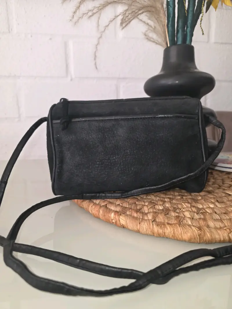 Cartera de cuero negra pequeña - 2