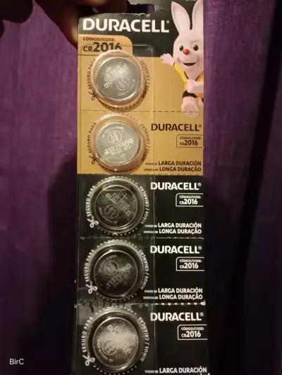 5 Pilas de botón Duracell CR2016 de larga duración - miniatura 2