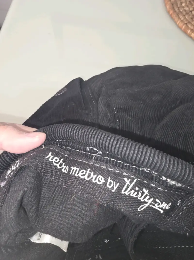 Bolso negro de tela con diseño 'Linda' - 3