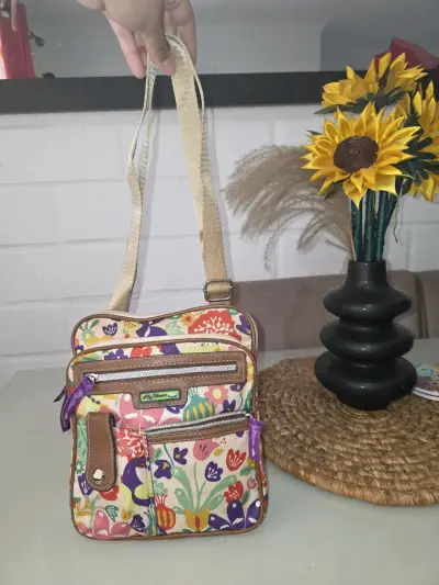 Bolso cruzado floral multicolor con bolsillos - miniatura 2