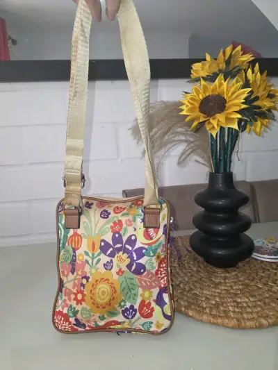 Bolso cruzado floral multicolor con bolsillos - miniatura 3