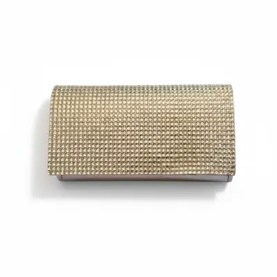 Cartera Clutch Plateado con Cristales Mujer Fiesta - miniatura 1