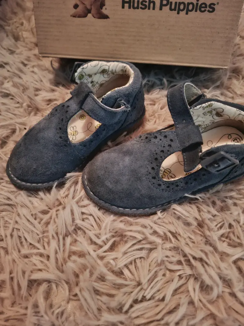 Zapatos de niña Hush Puppies azul con hebilla - 2