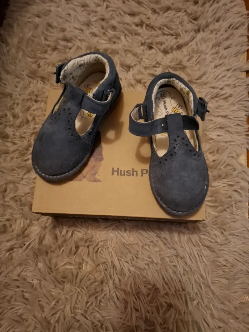 Zapatos de niña Hush Puppies azul con hebilla - 4