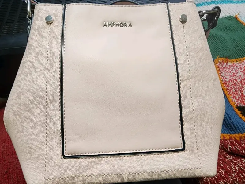 Cartera Amphora beige con correa estampada - 2