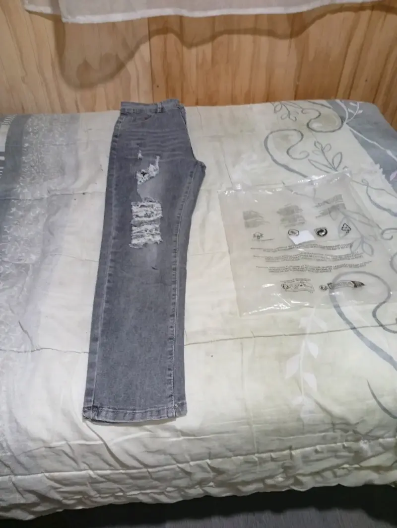 Jeans grises estilo vaquero de hombre talla m - 3