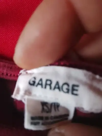 Vestido rojo sin mangas Garage - miniatura 2