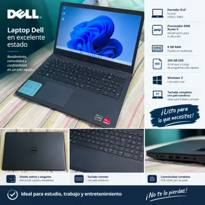 Laptop Dell Inspiron 15 3000 AMD Ryzen 5 - miniatura 3