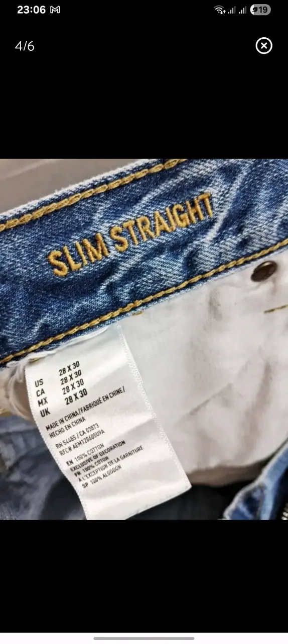 Jeans American Eagle Slim Straight Azul - 4