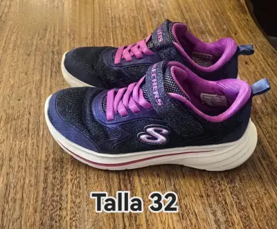 Zapatillas Skechers Niña Talla 32 Azul y Rosa - miniatura 1