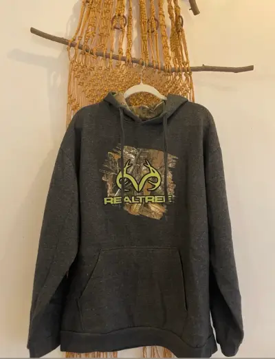 Polerón con capucha Realtree gris camuflado - miniatura 1