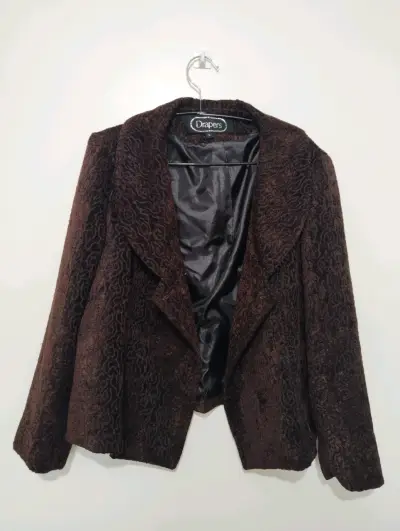 Chaqueta de terciopelo marrón Drapers L - miniatura 2