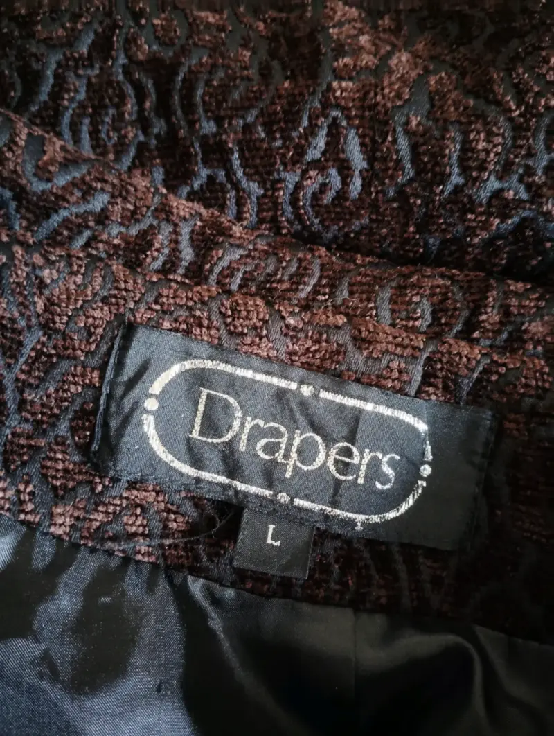 Chaqueta de terciopelo marrón Drapers L - 4