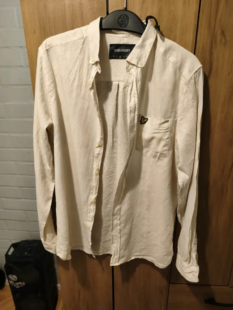 Camisa Lyle & Scott beige de lino para hombre - 1