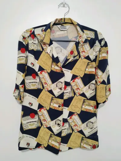 Camisa estampada Maurice Cadeaux vintage - miniatura 1