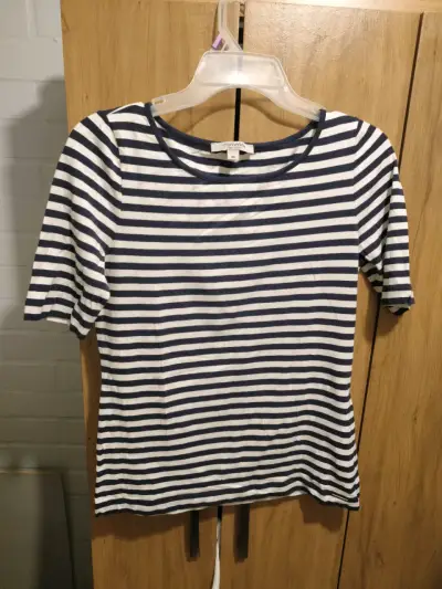 Polera de rayas azul y blanco para mujer - miniatura 4
