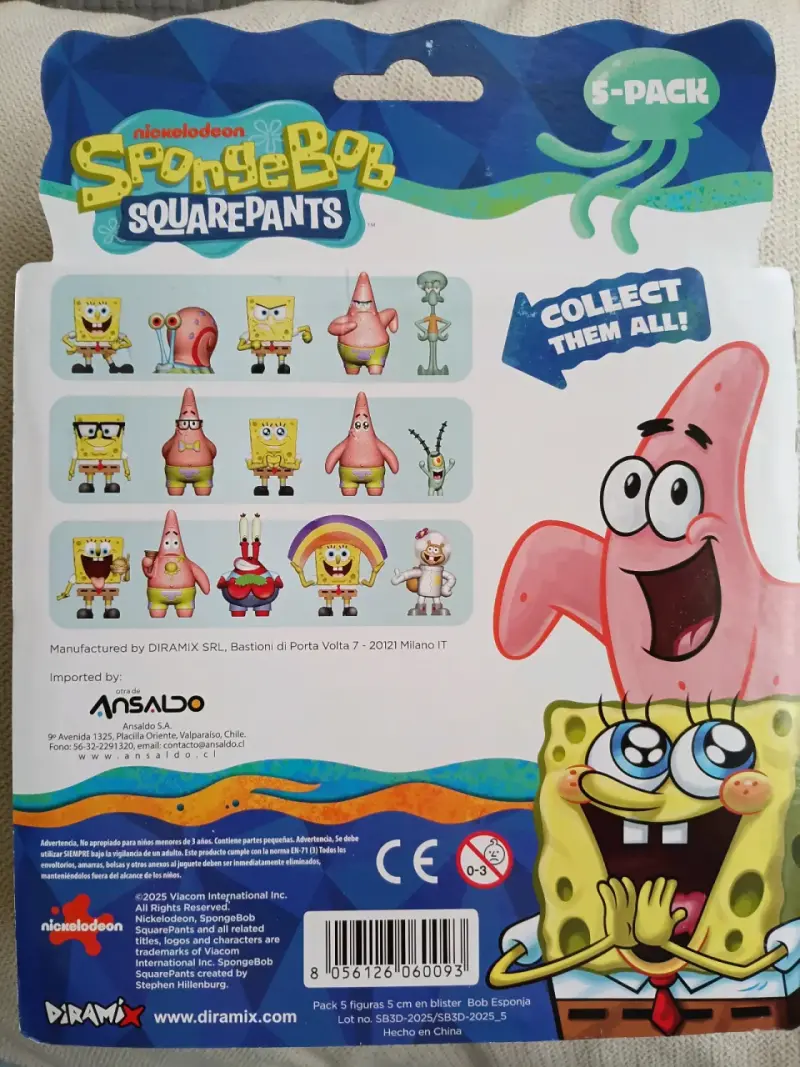 Set de Figuras 3D Mini de Bob Esponja - 5