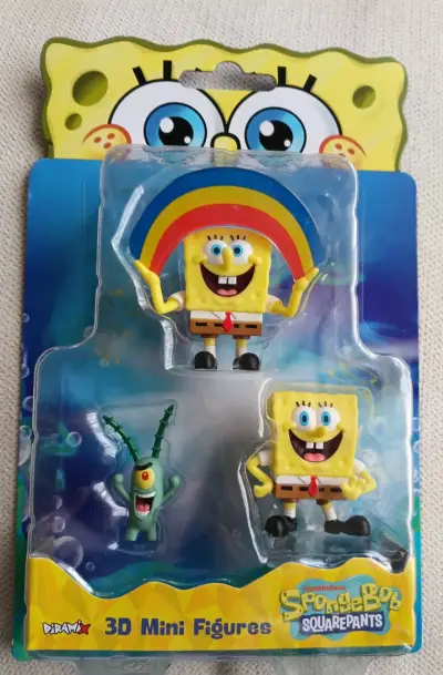 Figuras 3D de Bob Esponja y Plankton - miniatura 1