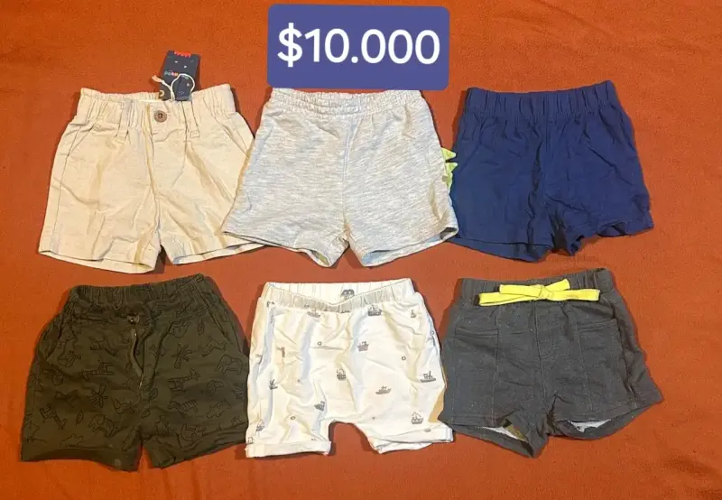 Pack de shorts para niños varios colores