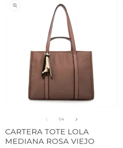 Cartera Tote Negra Mediana con Tres Divisiones - miniatura 6