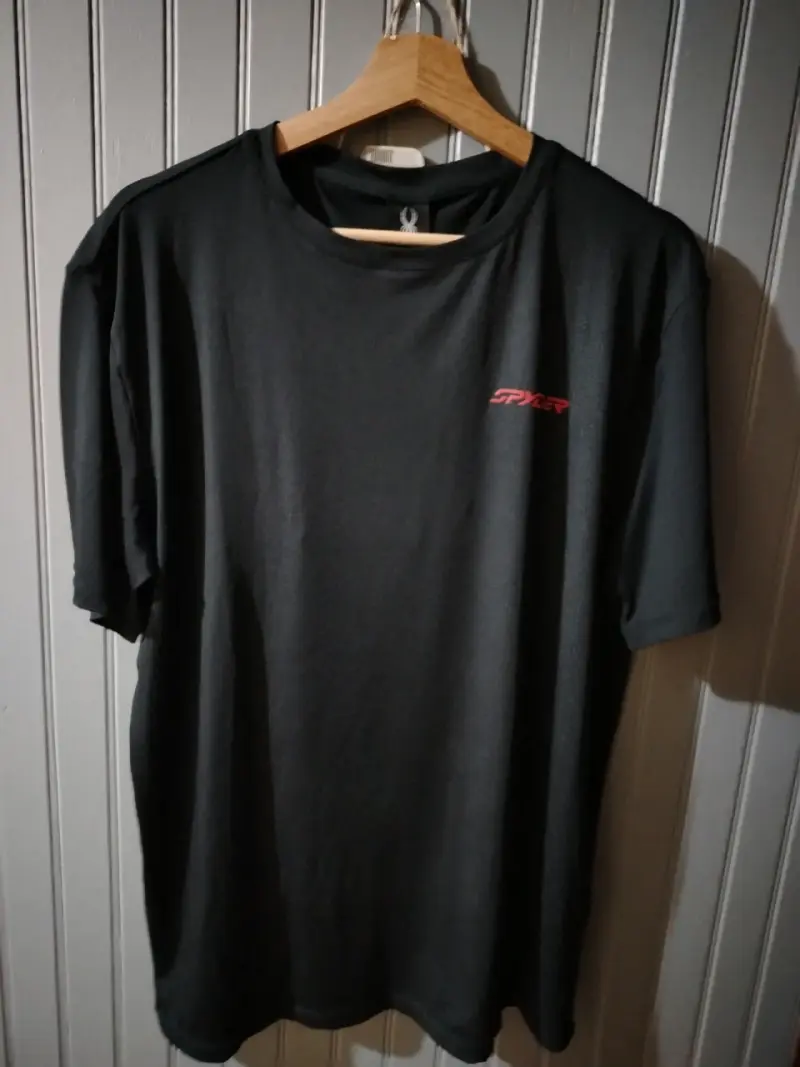 Polera Negra Spyder para Hombre - 1