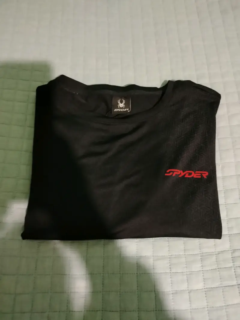 Polera Negra Spyder para Hombre - 4