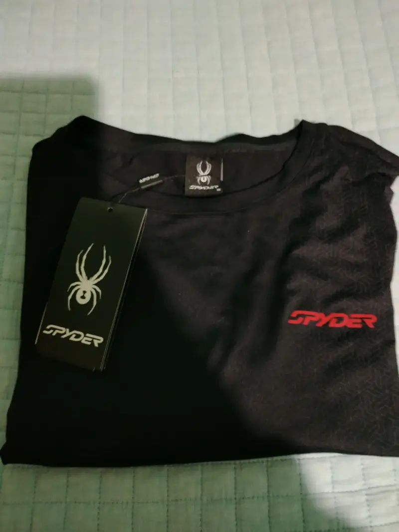 Polera Negra Spyder para Hombre - 5
