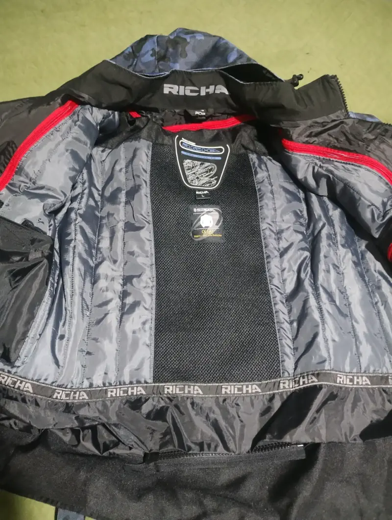 Chaqueta de moto Richa camuflada azul - 1