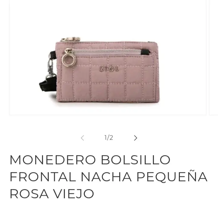 Monedero negro pequeño con cierre Ziol - 3