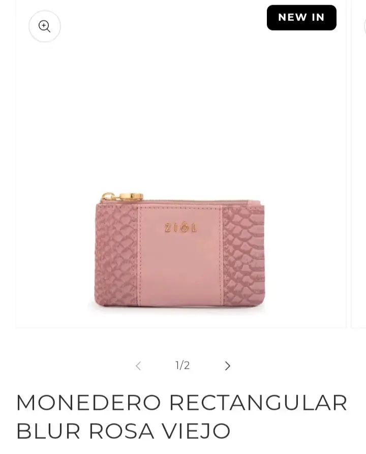 Monedero negro pequeño con cierre Ziol - 4