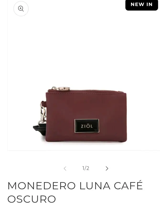 Monedero negro pequeño con cierre Ziol - 5
