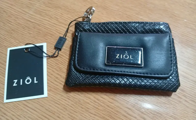 Monedero negro pequeño con cierre Ziol - 6
