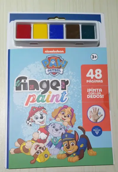 Libro de pintura con dedos Paw Patrol 48 páginas - miniatura 1