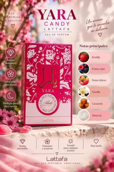 Perfume Yara Candy de Lattafa 100ml - miniatura 2