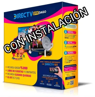 Kit de TV Satelital DirecTV Prepago con Instalación - miniatura 1