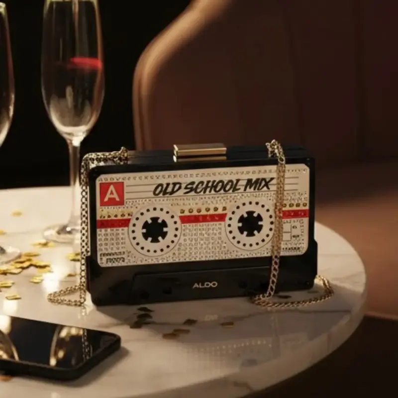 Cartera Bolso Clutch ALDO Cassette negra - 4