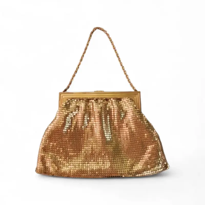 Bolso de Noche Whiting & Davis de Malla Dorada - 2