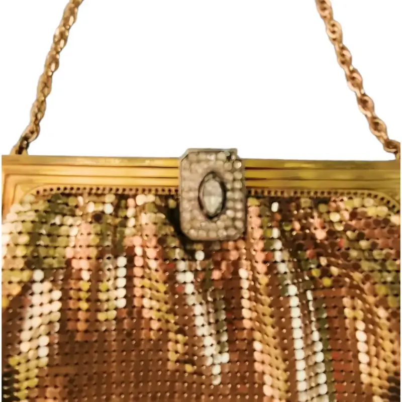 Bolso de Noche Whiting & Davis de Malla Dorada - 4