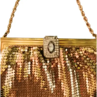Bolso de Noche Whiting & Davis de Malla Dorada - miniatura 4