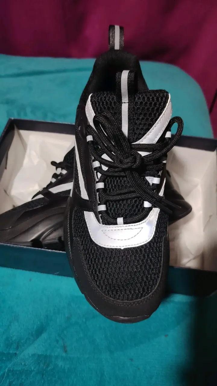 Zapatillas deportivas Dior negras y reflectantes - 2