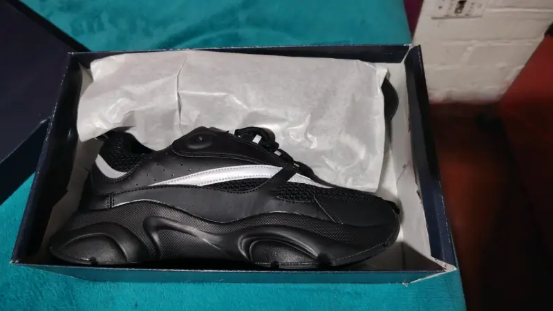 Zapatillas deportivas Dior negras y reflectantes - 5