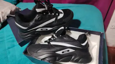 Zapatillas deportivas Dior negras y reflectantes - miniatura 6